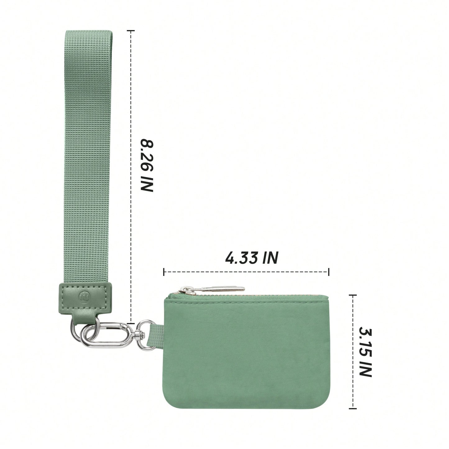 Dual Pouch Wristlet Mini Zip-Around Wallet For Women – Portable Coin Purse & Card Holder, Detachable Wrist Lanyard Keychain