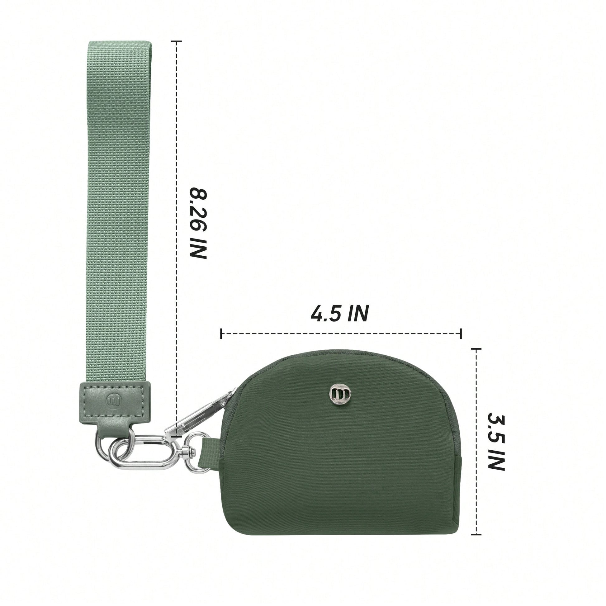 Dual Pouch Wristlet Mini Zip-Around Wallet For Women – Portable Coin Purse & Card Holder, Detachable Wrist Lanyard Keychain