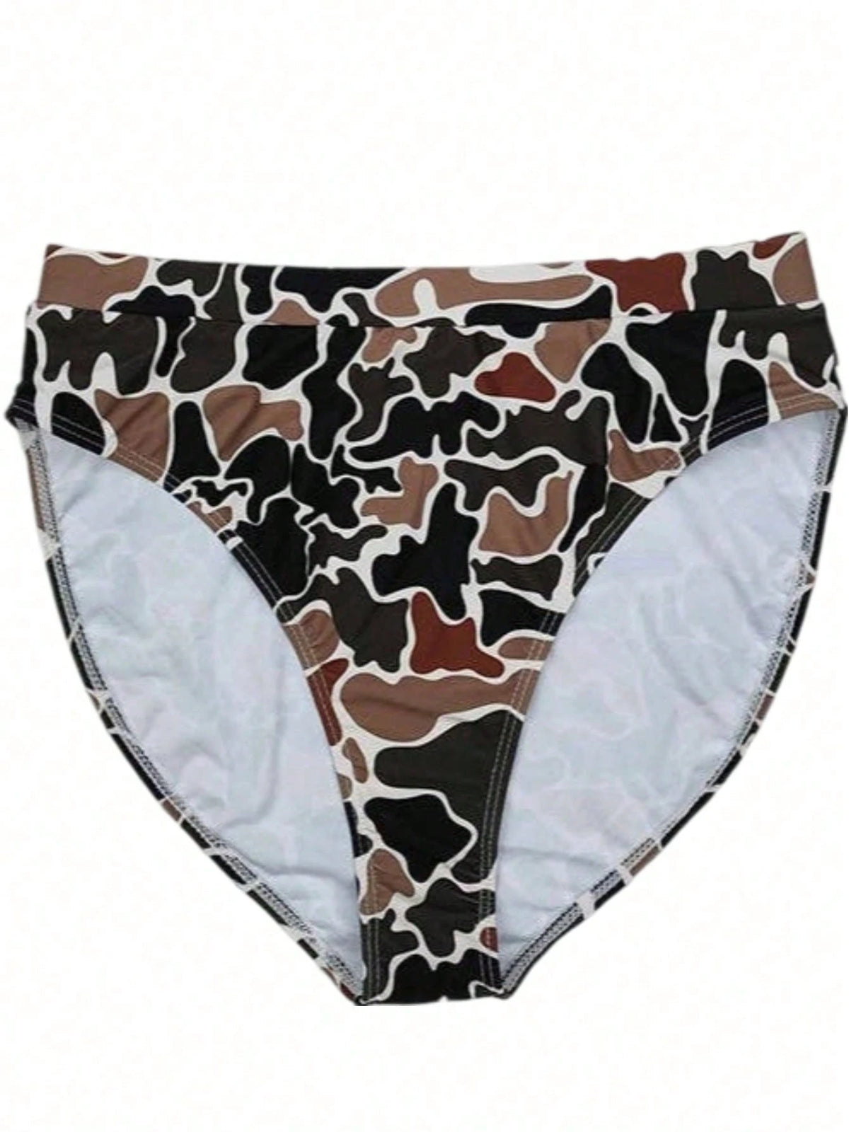 Duck Camo Printed Bikini Set- Sexy Push-Up Bra And High-Waisted Triangle Panties 2-Piece Set, Retro Fashion Swimwear For Beach Vacation & Pool Party