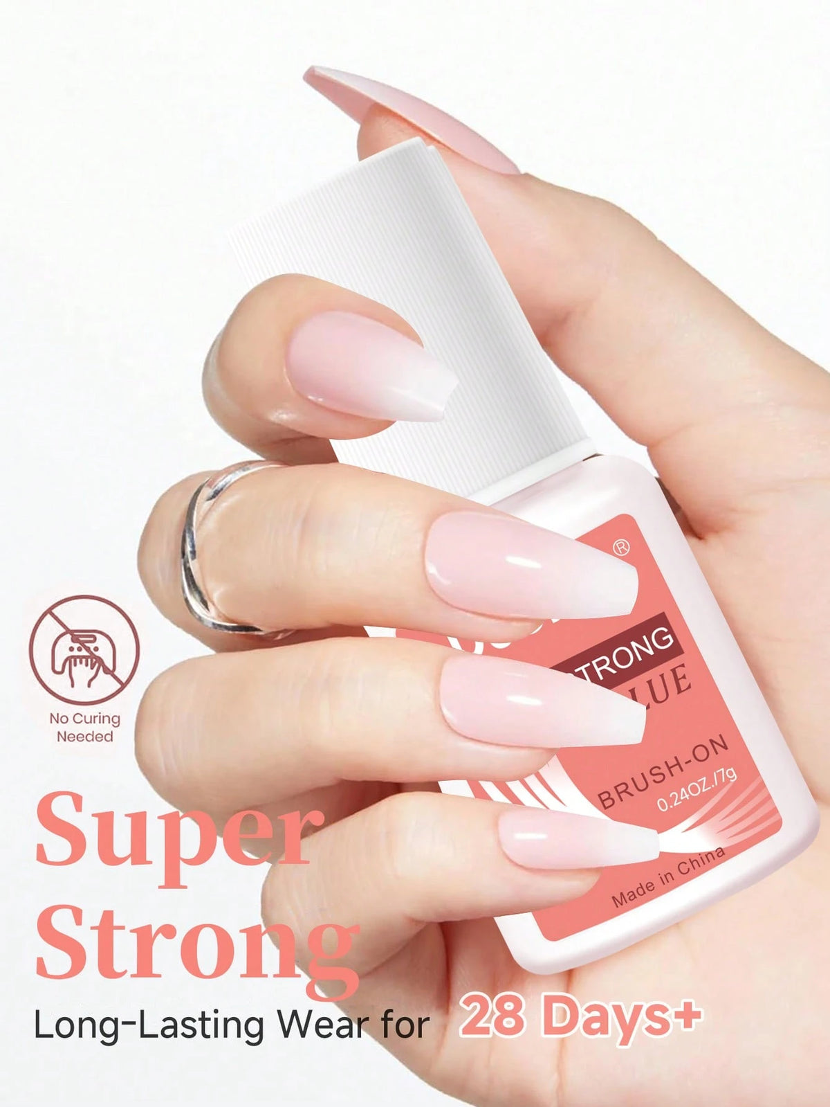 Dueloit 5/3/1pc Super Strong Nail Glue, Suitable For Nail Tips, Acrylic Nail Tips And Fake Nail Patches, Brush-On Nail Adhesive, Long-Lasting, Fake Nail Tip Glue Gel, Random Shipment