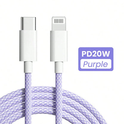 Durcord Fast Charging Nylon Braid Cable Fast Charging,USB-C To Lightning Fast Charging Cable Cable,Nylon Braids Sync Cable, Compatible With IPhone 13/13 Mini13 Pro/Pro Max 12/12Mini12 Pro/Pro Max 11/P