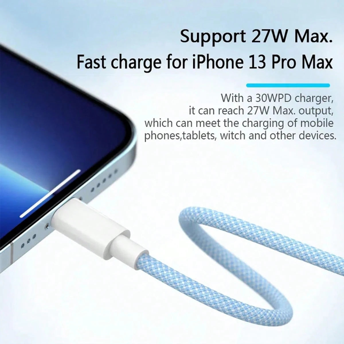 Durcord Fast Charging Nylon Braid Cable Fast Charging,USB-C To Lightning Fast Charging Cable Cable,Nylon Braids Sync Cable, Compatible With IPhone 13/13 Mini13 Pro/Pro Max 12/12Mini12 Pro/Pro Max 11/P