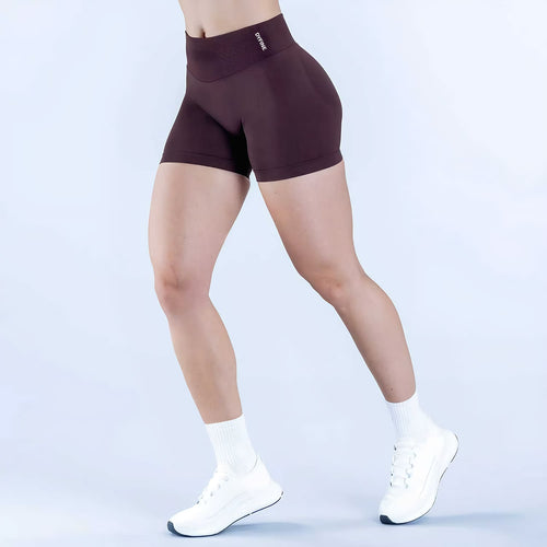 DYFINE Women's Seamless Elastic Butt Lifting Shaping Yoga Fitness Gym Running Sports Shorts
