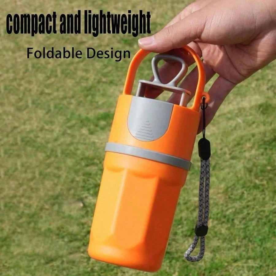 Easy-Carry Pooper Scooper With Bags, Portable Dog Waste Picker For All Dogs, Compact Storage Design (Orange-Gray)