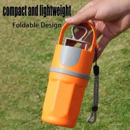 Easy-Carry Pooper Scooper With Bags, Portable Dog Waste Picker For All Dogs, Compact Storage Design (Orange-Gray)