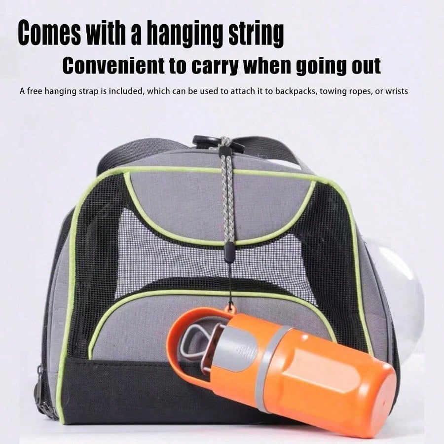 Easy-Carry Pooper Scooper With Bags, Portable Dog Waste Picker For All Dogs, Compact Storage Design (Orange-Gray)