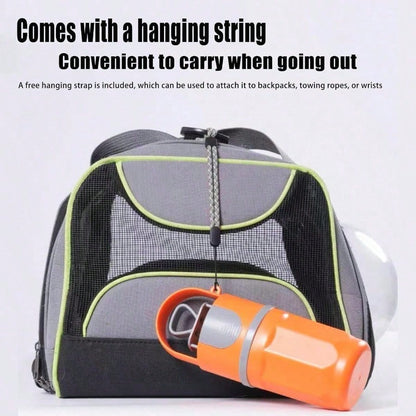 Easy-Carry Pooper Scooper With Bags, Portable Dog Waste Picker For All Dogs, Compact Storage Design (Orange-Gray)