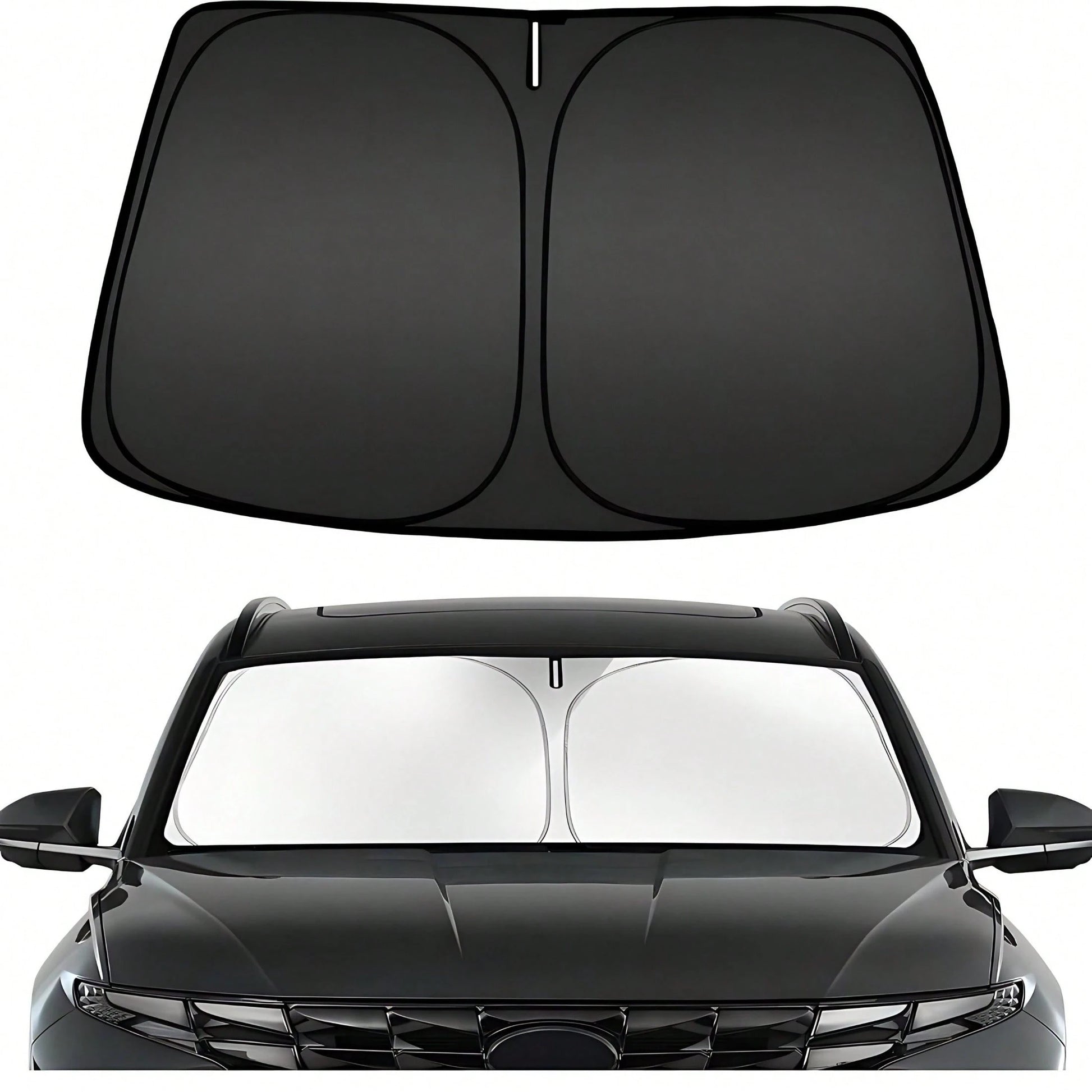 Easypie Selection 1pc Foldable Car Sunshade, Front Windshield Sunshade, Blocks UV Rays And Keeps Car Interior Cool, Universal Thickened Sunshade For Car Interior Cooling, Suitable As Gift For Friends