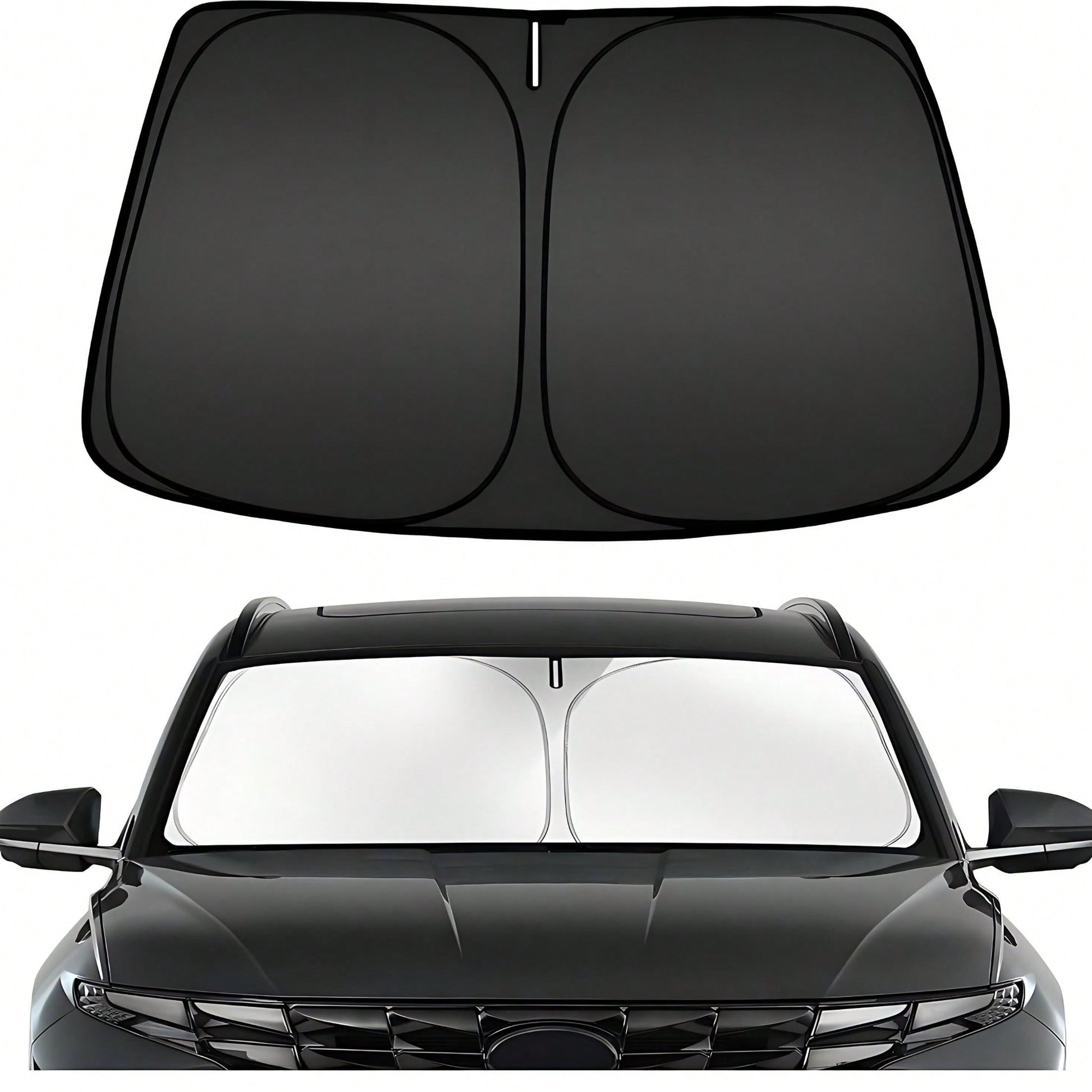 Easypie Selection 1pc Foldable Car Sunshade, Front Windshield Sunshade, Blocks UV Rays And Keeps Car Interior Cool, Universal Thickened Sunshade For Car Interior Cooling, Suitable As Gift For Friends