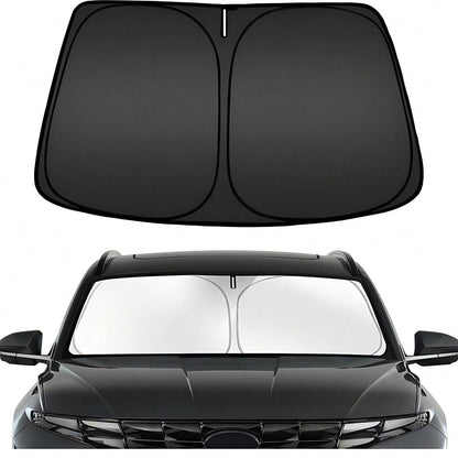 Easypie Selection 1pc Foldable Car Sunshade, Front Windshield Sunshade, Blocks UV Rays And Keeps Car Interior Cool, Universal Thickened Sunshade For Car Interior Cooling, Suitable As Gift For Friends