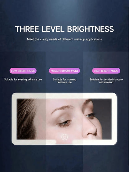 Easypie Selection 1pc Ultra-Thin LED Car Makeup Mirror- High Definition Sun Visor Makeup Mirror With Touch Screen, USB Charging, Adjustable, Perfect Fit For Women (Easy Clip-On Installation), Best Gi