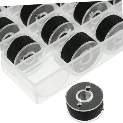 EDCUEBE7 Black Sewing Thread Spools, Sewing Thread Bobbins And Storage Box (Random Color)