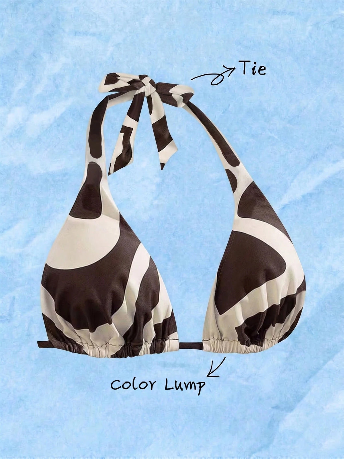 Elavelle Plus Size Women's Elegant Sweet Polka Dot Halter Bikini Top, Adjustable Criss-Cross Back Straps, Suitable For Vacation, Beach, Pool Party, Music Festival