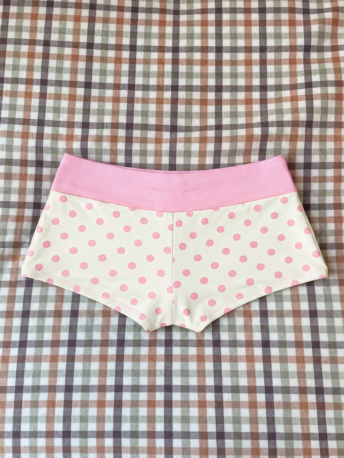 Elavelle Women's Spring/Summer Random Print High Waist Bow Bikini Bottoms