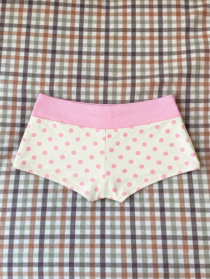 Elavelle Women's Spring/Summer Random Print High Waist Bow Bikini Bottoms