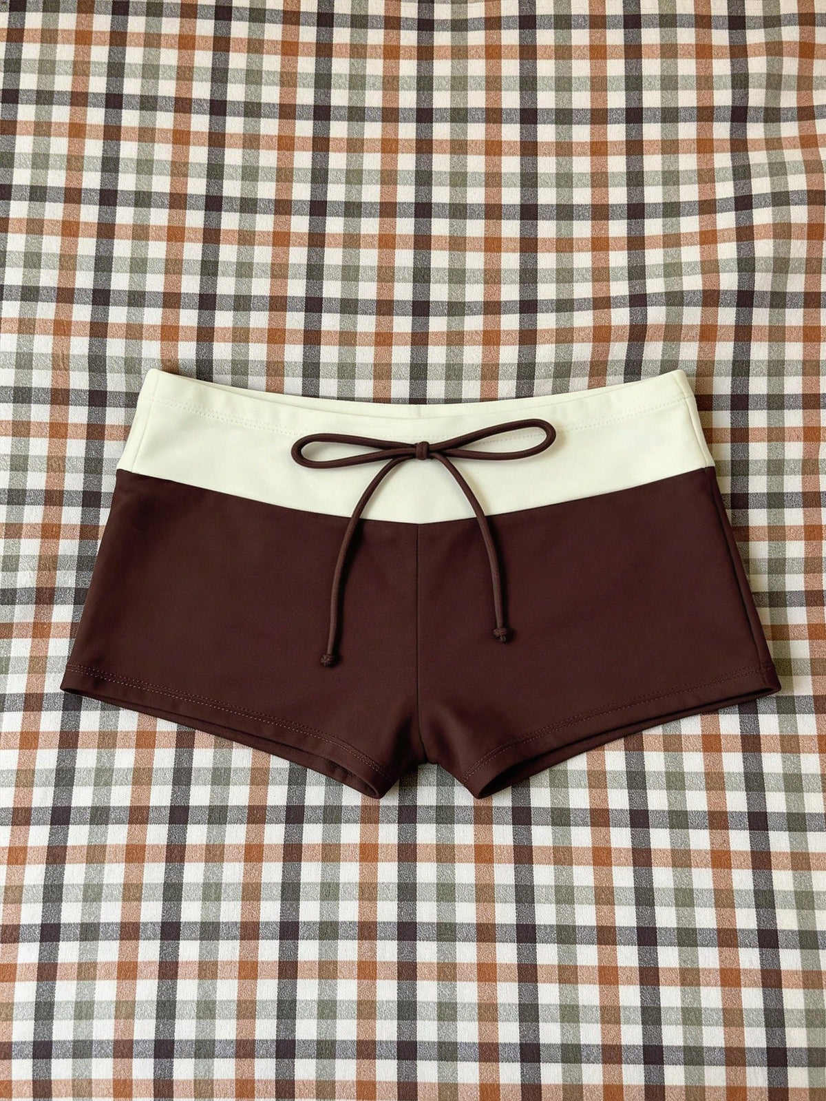 Elavelle Women's Spring/Summer Random Print High Waist Bow Bikini Bottoms