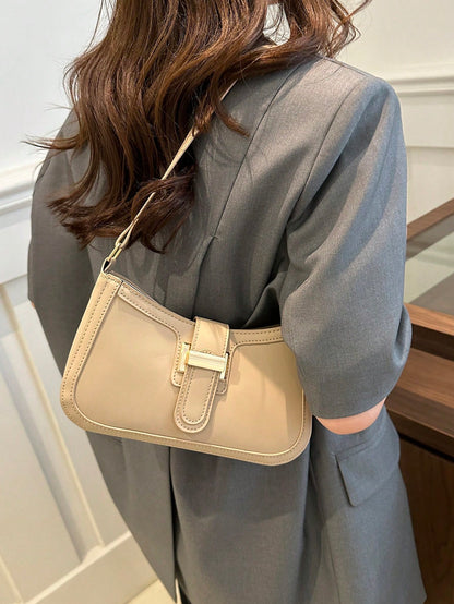 Elegant Crescent Underarm Shoulder Bag, Women's Fashion Casual Solid Color Underarm Bag