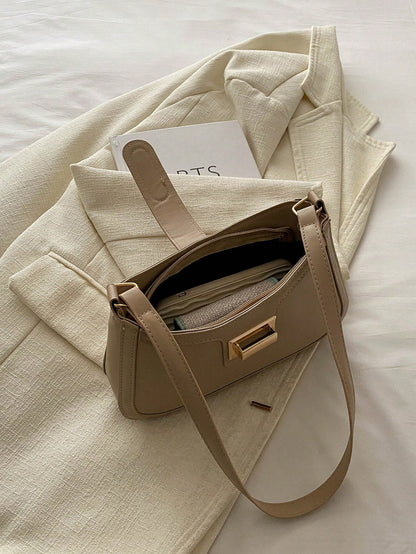 Elegant Crescent Underarm Shoulder Bag, Women's Fashion Casual Solid Color Underarm Bag