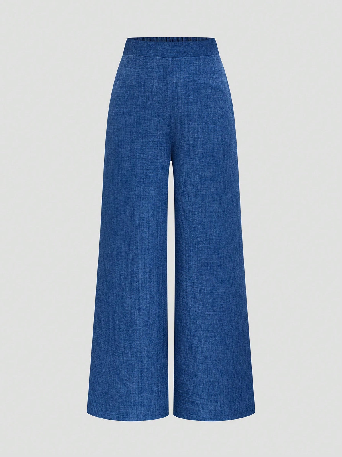 Elenzya Women's Solid Color Elastic Waist Casual Loose Wide Leg Pants