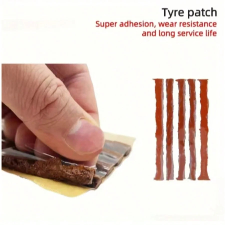 Emergency Tire Repair Kit With Screwdriver Glue No Tire Remove Portable Bag Fast Fix For Car Truck Motorbike Flat Tire