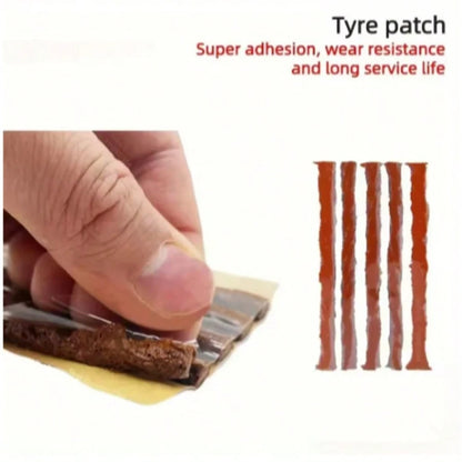 Emergency Tire Repair Kit With Screwdriver Glue No Tire Remove Portable Bag Fast Fix For Car Truck Motorbike Flat Tire