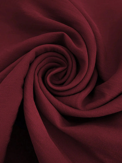 EMERY ROSE Plus Size Women Summer Shirt,Burgundy,Autumn,Boho,Hiking Casual Minimalist Resort Wear Round Neck Adjustable Long Sleeve Long Beachwear Shirt Fall