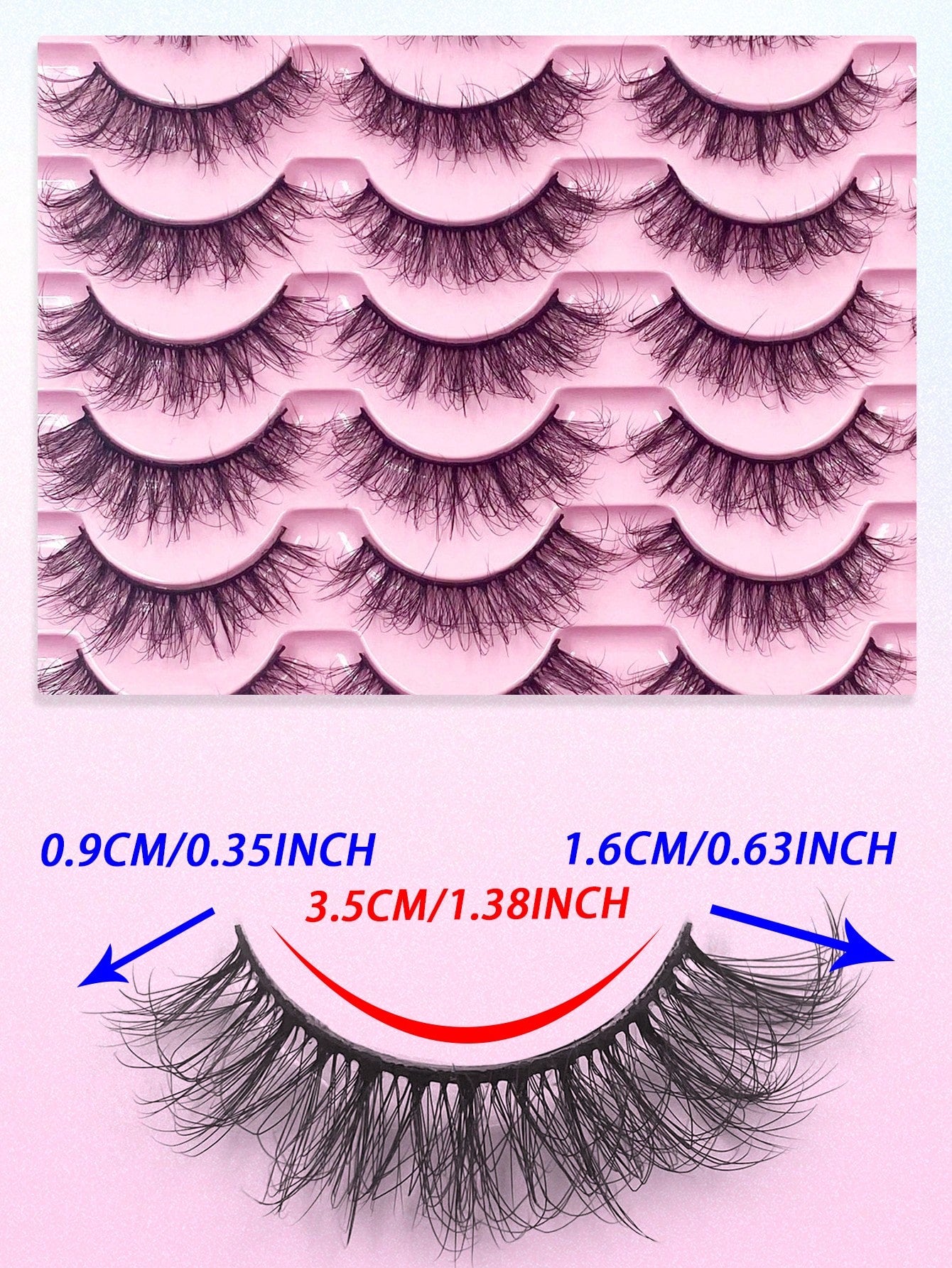 ENCHUW 14 Pairs Fluffy False Eyelashes Volume Long Thick Eyelashes Lashes Reusable Fake Eyelashes Lashes