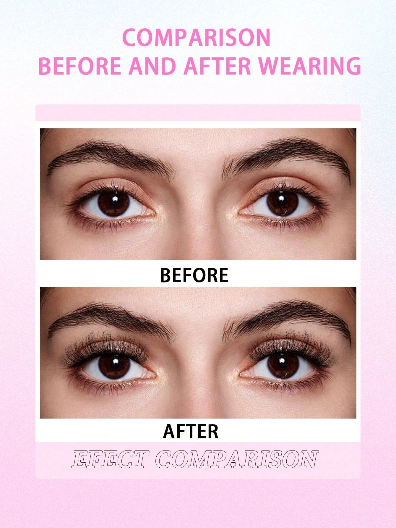 ENCHUW 14 Pairs Fluffy False Eyelashes Volume Long Thick Eyelashes Lashes Reusable Fake Eyelashes Lashes
