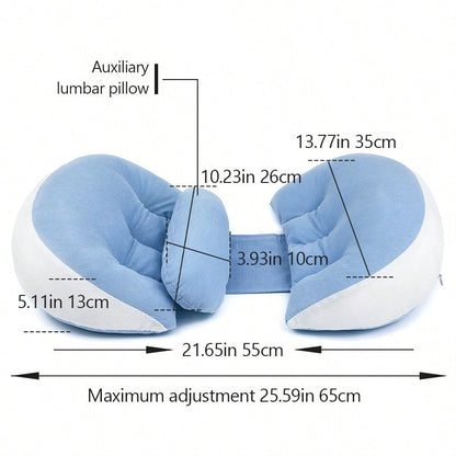 Ergonomic U-Shaped Pregnancy Pillow- Side Sleeper Maternity Support Cushion With Lumbar Protection, Provides Comfort For Abdomen And Back