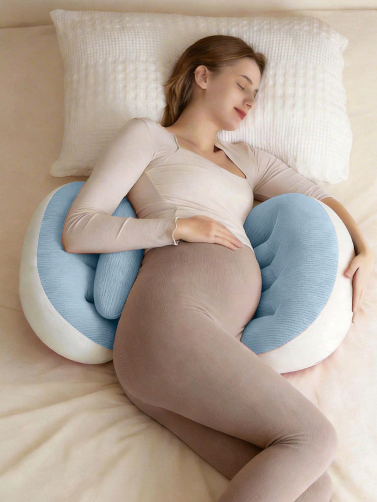 Ergonomic U-Shaped Pregnancy Pillow- Side Sleeper Maternity Support Cushion With Lumbar Protection, Provides Comfort For Abdomen And Back