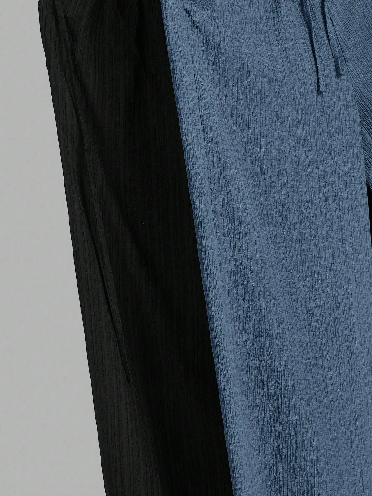 Essnce 3packs Summer Pants Women's Solid Color Waist-Tie Wide Leg Loose Casual Pants