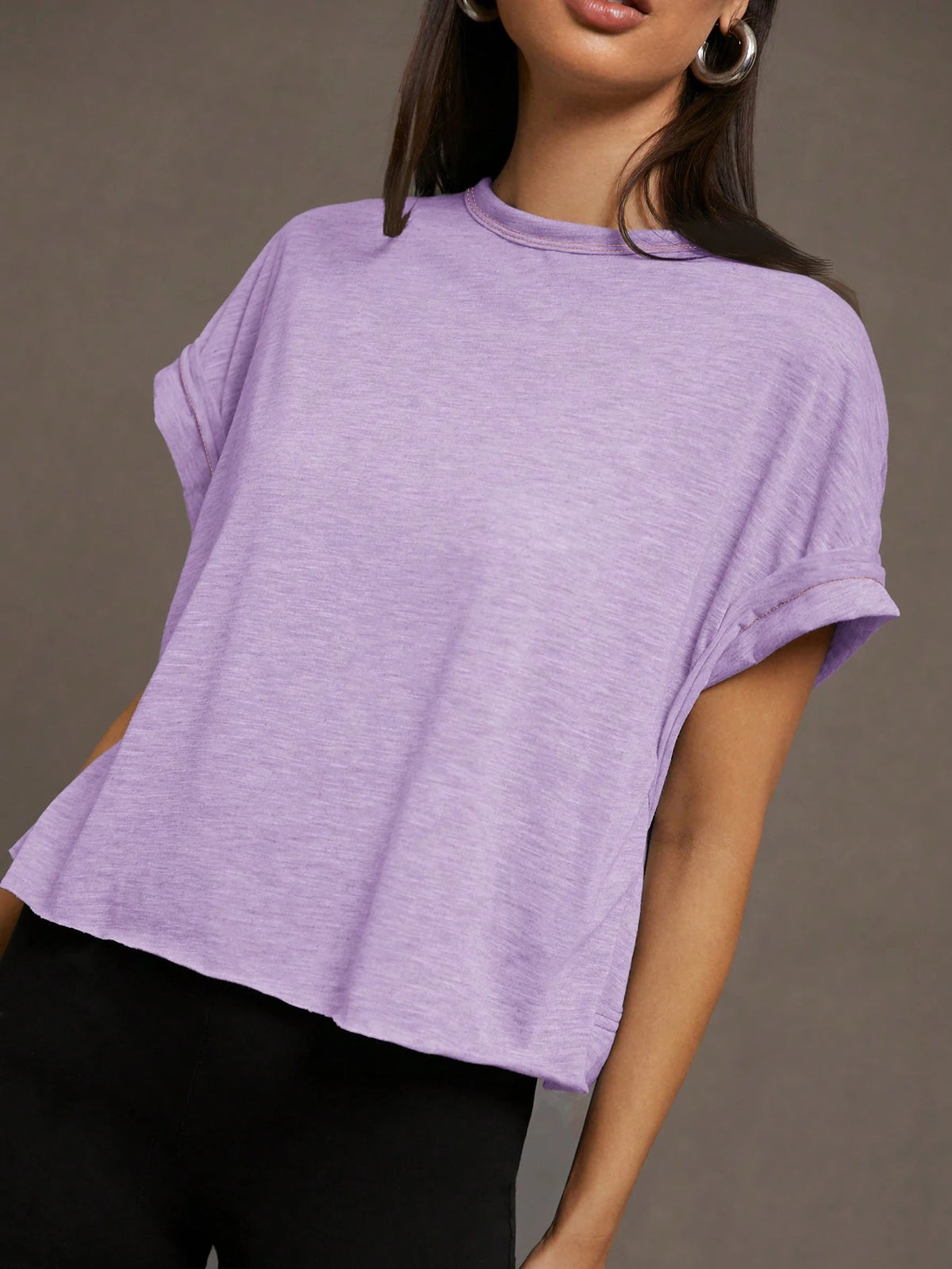 Essnce Cut Out Back Batwing Sleeve Tee