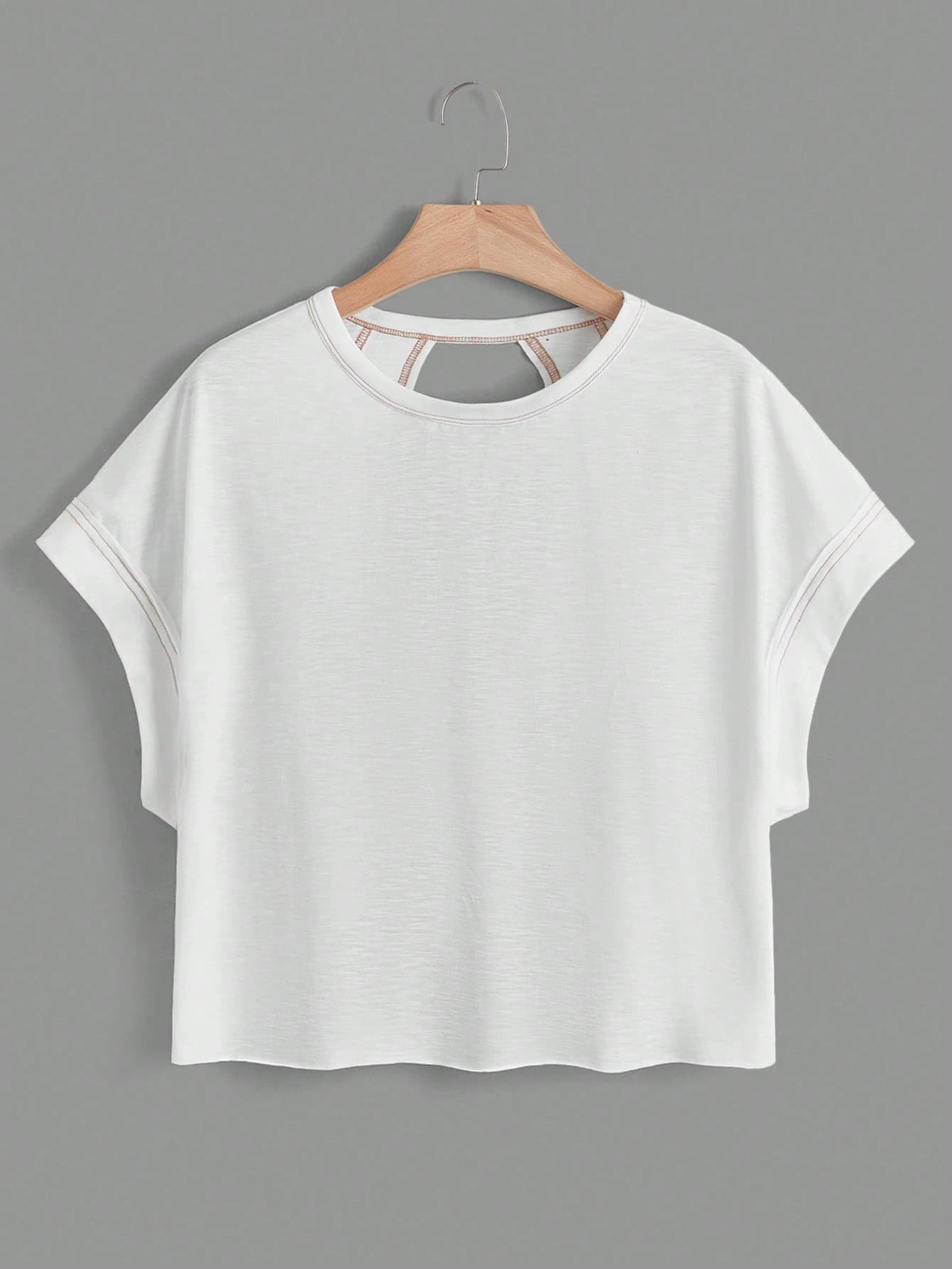 Essnce Cut Out Back Batwing Sleeve Tee