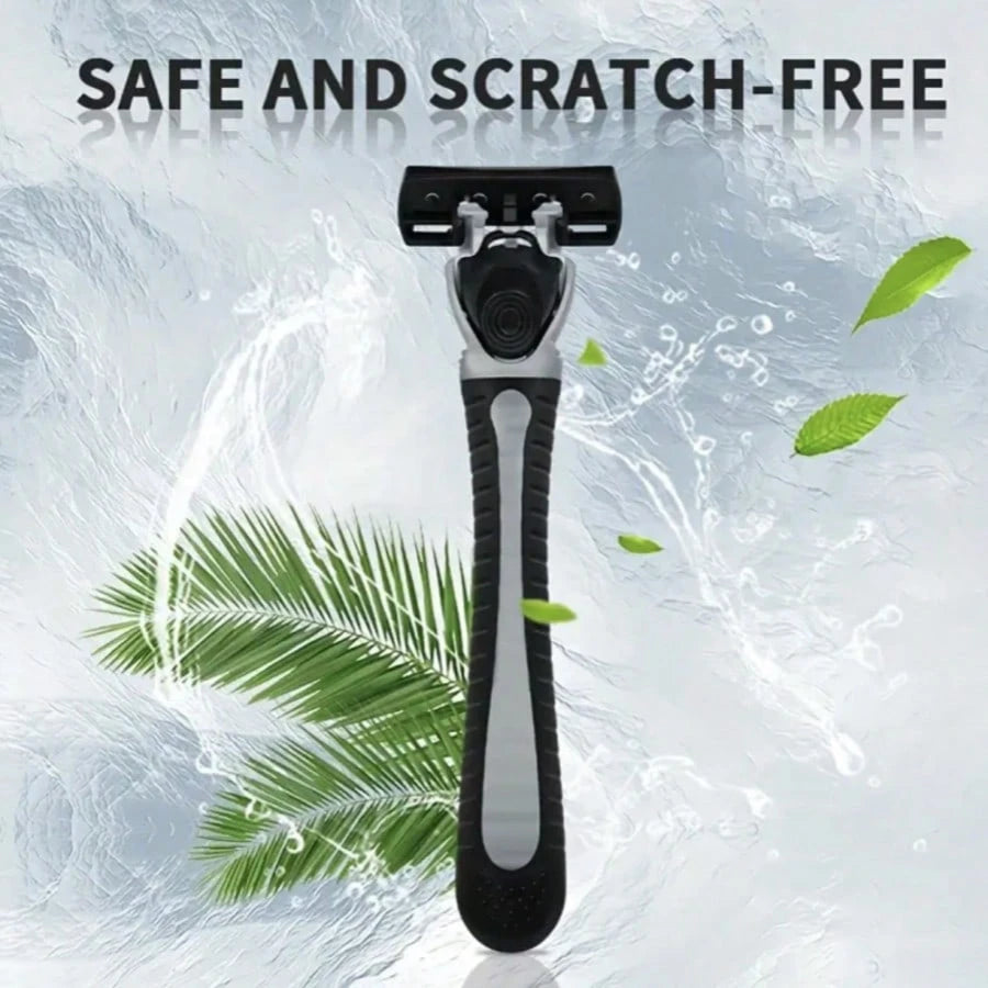 European And American Style Women's/Men's 6-Layer Razor, A Manual Shaving Set Providing A Smooth Shaving Experience, Suitable For 10 Occasions, Perfect For Men's And Women's Hair Removal, An Essential