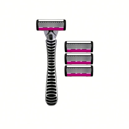 European And American Style Women's/Men's 6-Layer Razor, A Manual Shaving Set Providing A Smooth Shaving Experience, Suitable For 10 Occasions, Perfect For Men's And Women's Hair Removal, An Essential