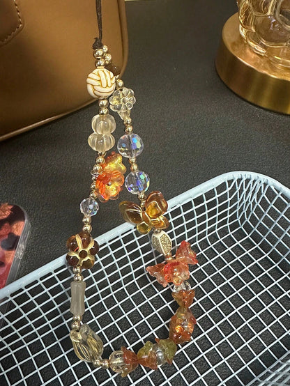 Exotic Bell Flower Phone Strap, Fashionable Wrist Hanging Ornament For Women, Suitable For Phone Case, Keychain, Outdoor Travel, Shopping, Universal