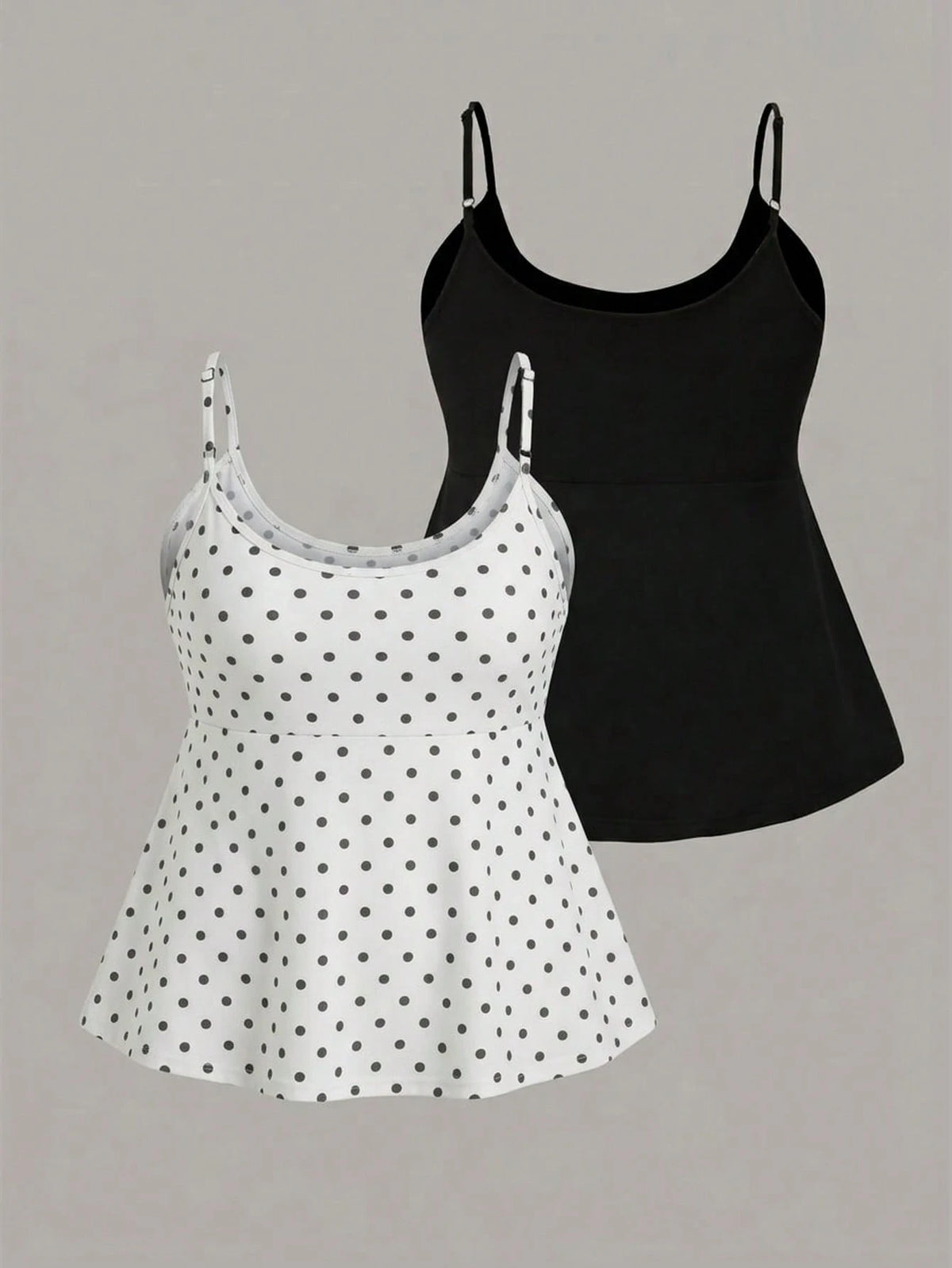 EZwear 2 Pcs/Set Plus Size Women's Simple Daily Camisole For Summer Tops Women Cute Ladies Casual Latest New Arrivals