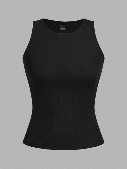 EZwear 2pcs Black Cropped Sexy Tight Fit Camisole Tops For Women, Suitable For Summer