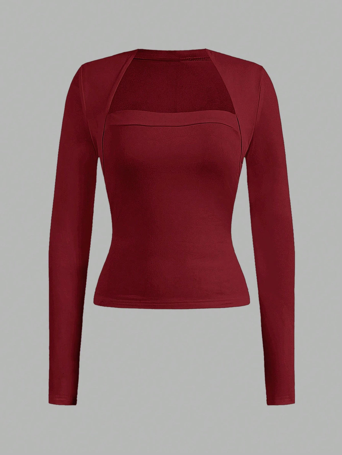 EZwear 2pcs/Set Women Casual Slim Fit Long Sleeve T-Shirt, Suitable For Autumn & Winter Autumn And Winter