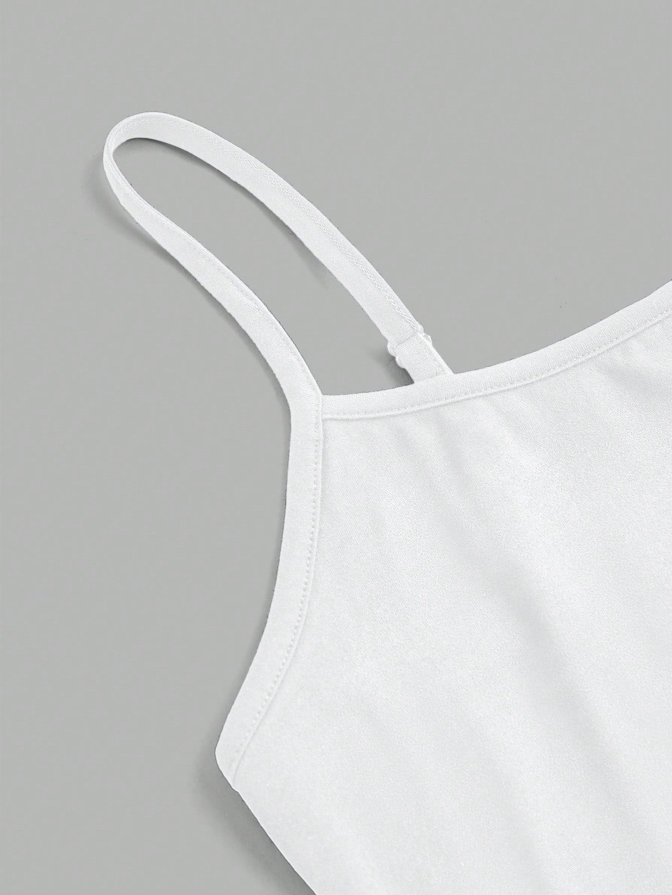 EZwear 3 Pcs/Set White Basic Casual Sexy Camisole & Tube Top Summer
