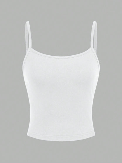 EZwear 3 Pcs/Set White Basic Casual Sexy Camisole & Tube Top Summer