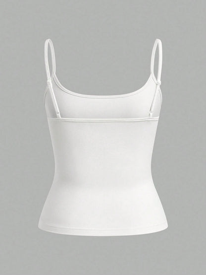 EZwear 3pcs/Set Women's Black, White, Cream Sleeveless Cropped Tight Fit Camisole Tank Tops, Suitable For Summer