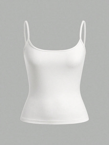 EZwear 3pcs/Set Women's Black, White, Cream Sleeveless Cropped Tight Fit Camisole Tank Tops, Suitable For Summer