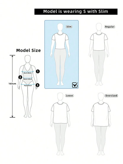 EZwear 4pcs/Set White Casual Round Neck Raglan Short Sleeve Fitted Women T-Shirts, Suitable For Summer