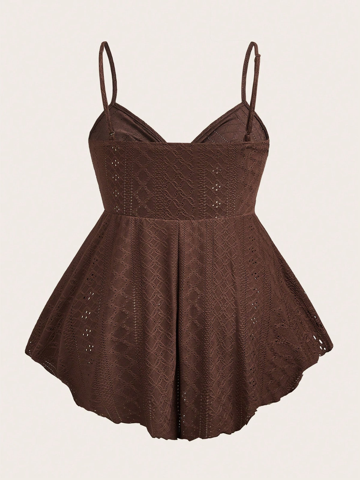 EZwear Chocolate Brown Knit Camisole Top For Women
