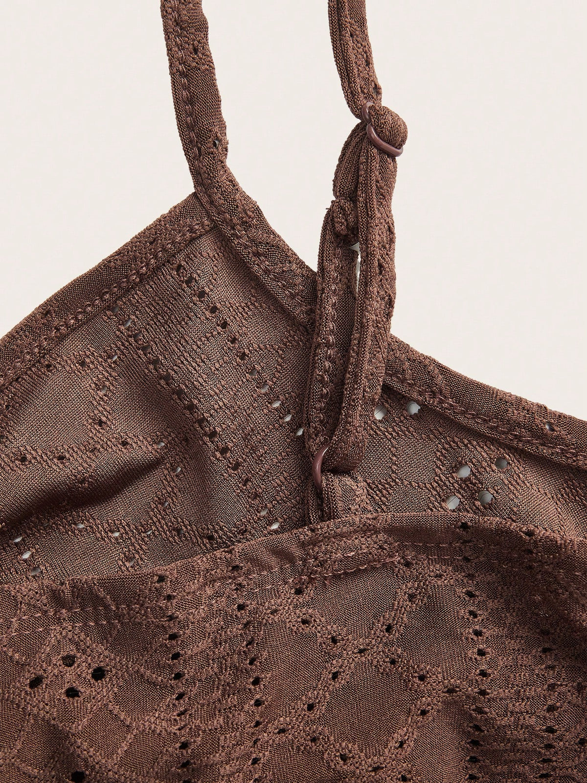 EZwear Chocolate Brown Knit Camisole Top For Women