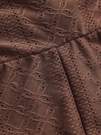 EZwear Chocolate Brown Knit Camisole Top For Women