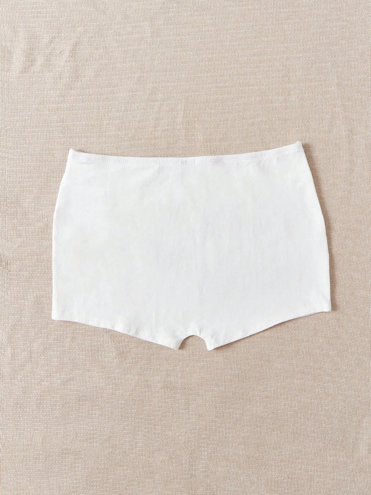 EZwear Solid Elastic Waist Casual Biker Shorts
