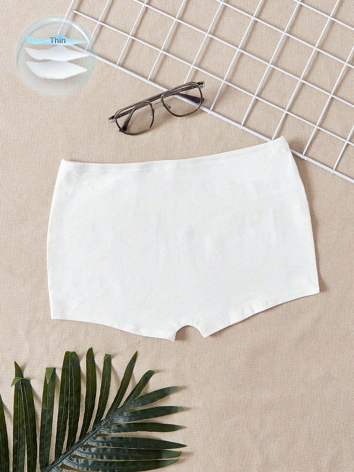 EZwear Solid Elastic Waist Casual Biker Shorts