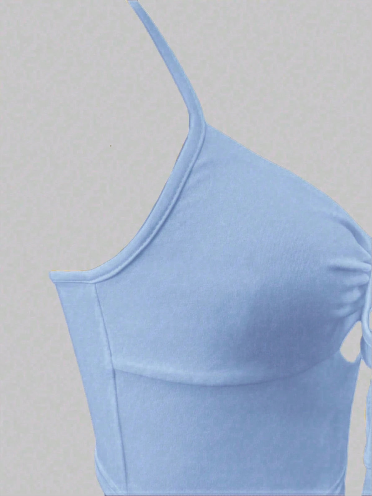 EZwear Women Solid Color Front Tie Ruffle Sexy Camisole